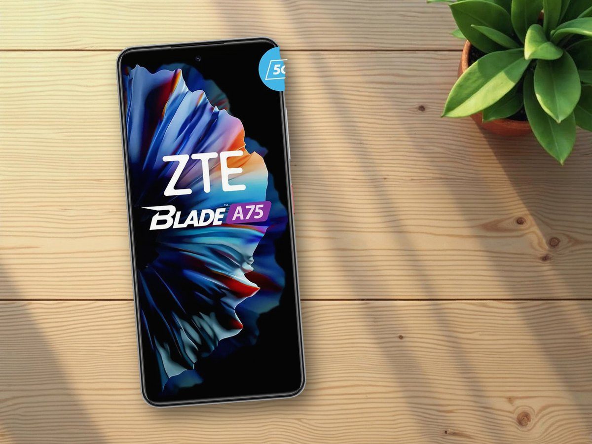 ZTE Blade A75 sobre una mesa